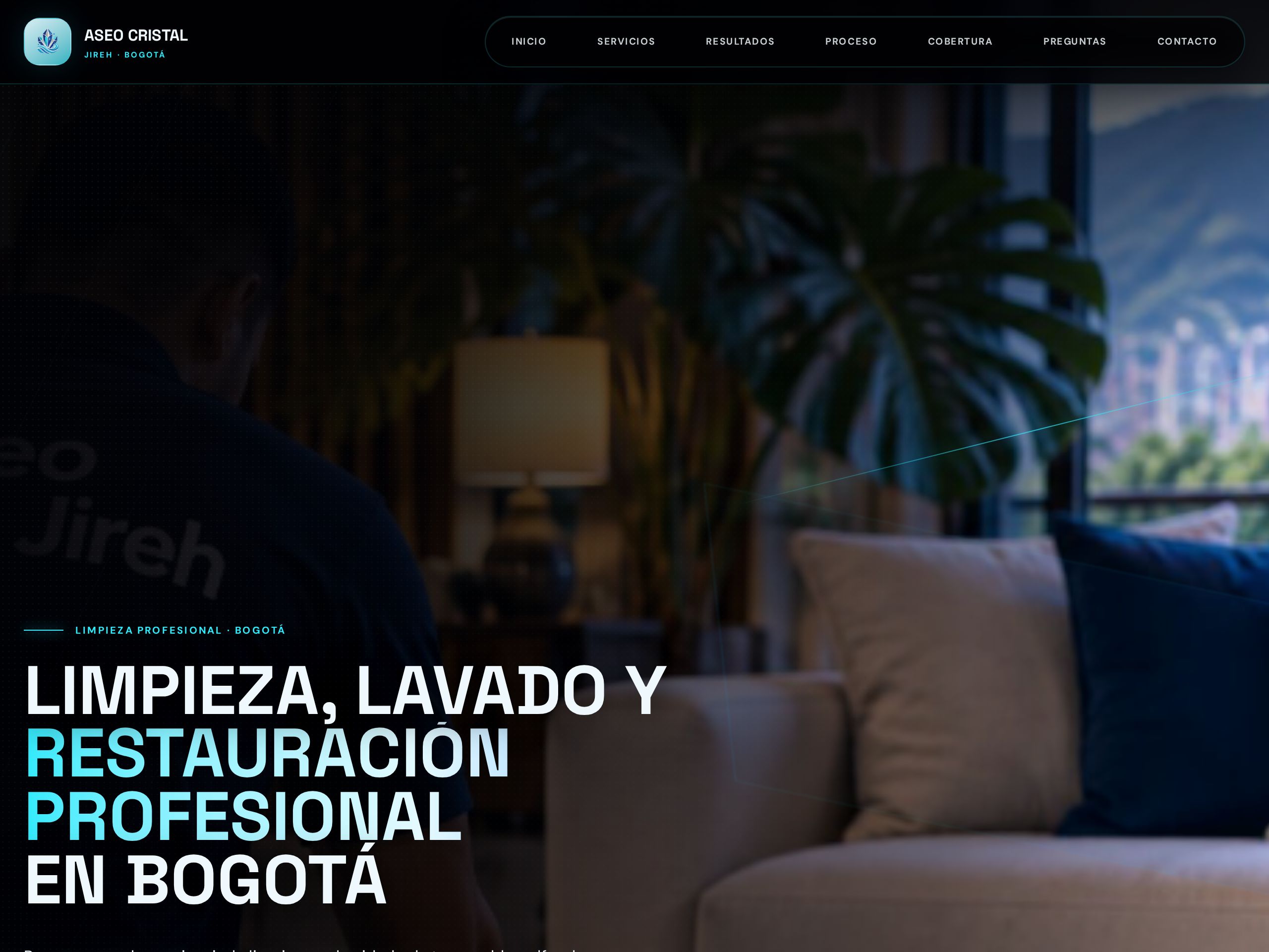 Página web de Aseo Cristal Jireh desarrollada por Creativo Estudio Web